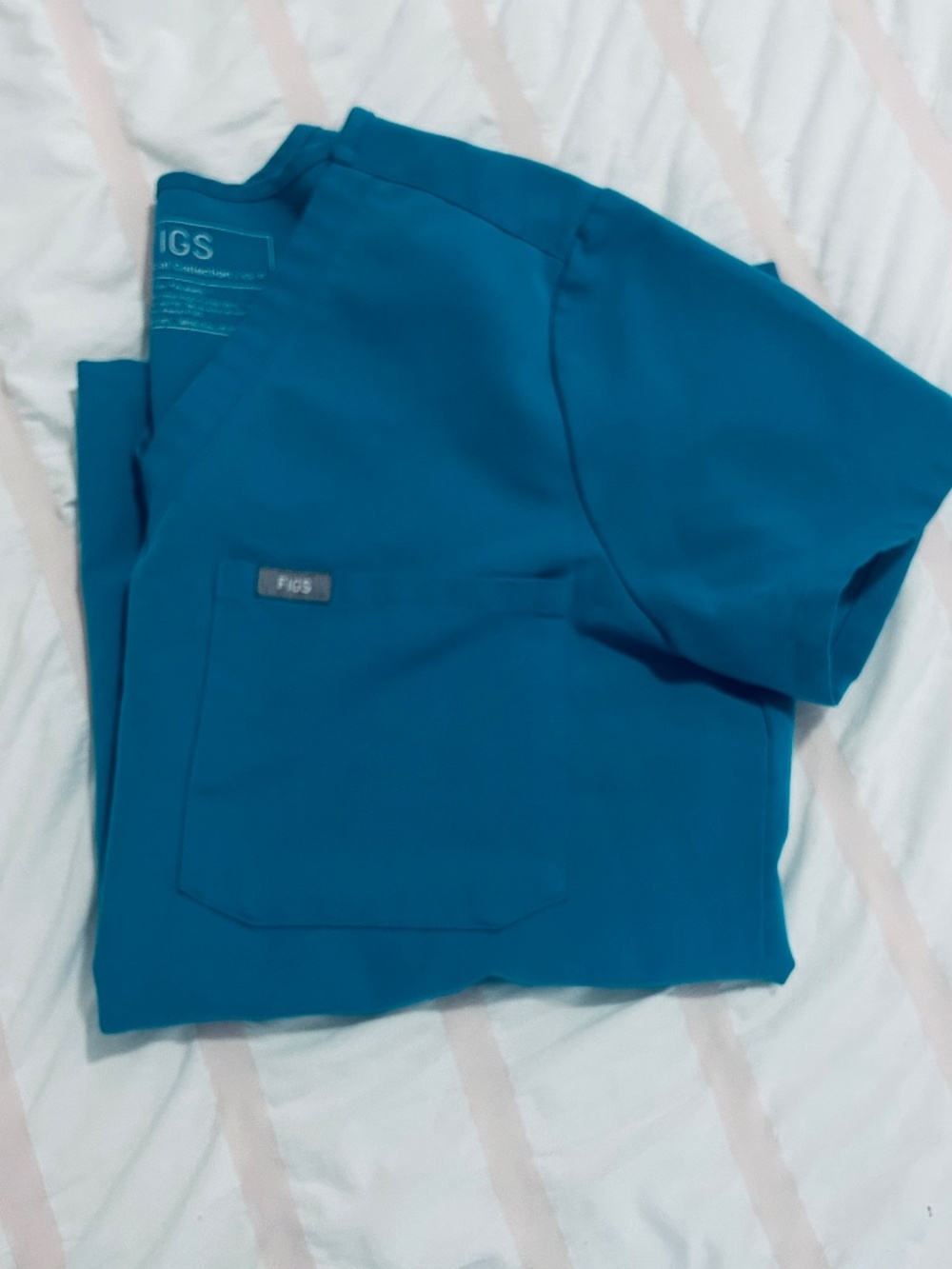Figs Teal XS top